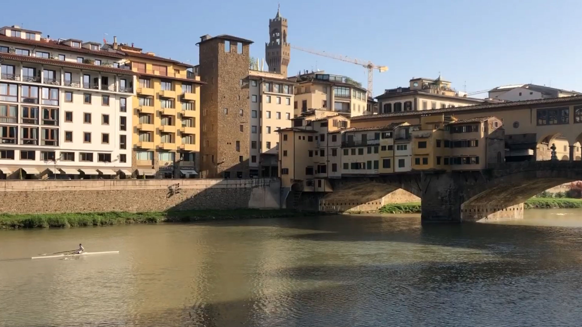 Firenze, vista del Ponte Vecchio e del Ponte Santa Trinita